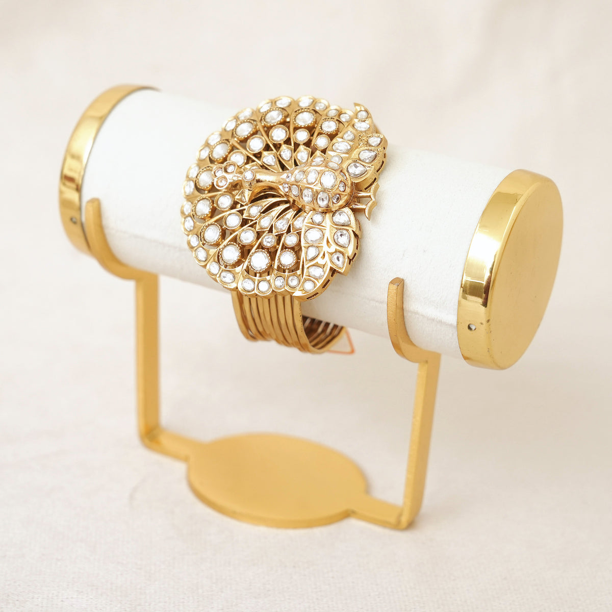 Kundan Peacock Statement Cuff