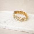Kundan Polki Hinged Bangle