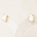 Baroque Pearl Stud Earrings - Prong Set