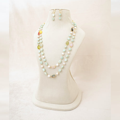 Amazonite Multi-Gemstone Layered Necklace Set