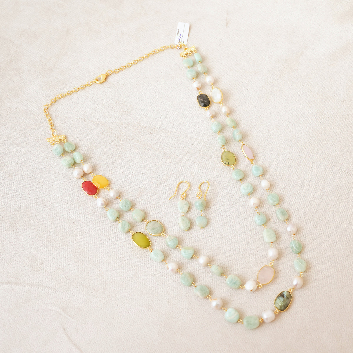 Amazonite Multi-Gemstone Layered Necklace Set