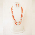 Carnelian & Pearl Two-Strand Necklace Set