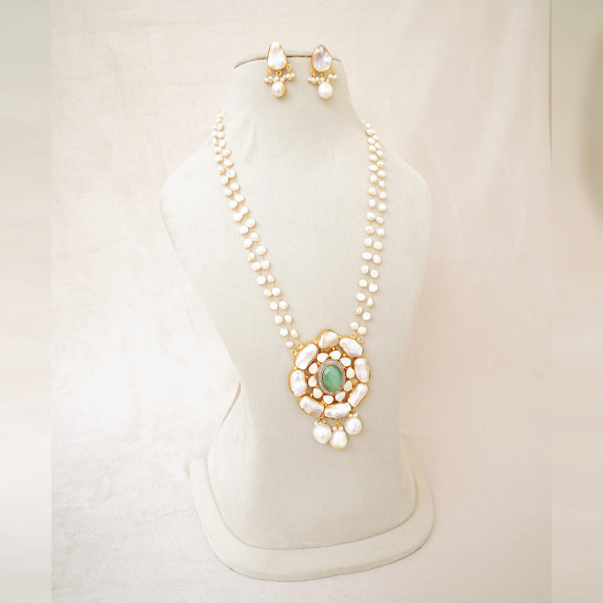 Pearl Rani Haar with Kundan Pearl Pendant