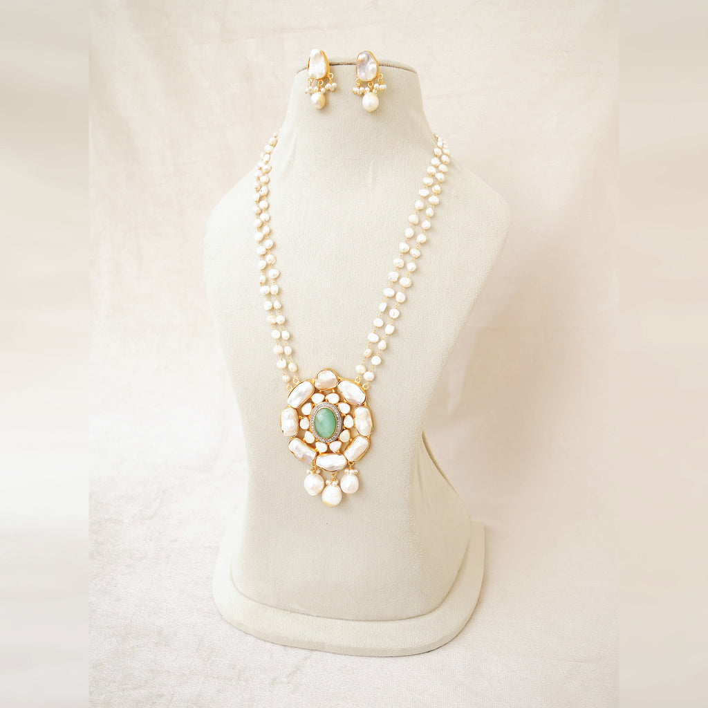 Pearl Rani Haar with Kundan Pearl Pendant