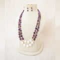 Amethyst & Coin Pearl Layered Necklace Set