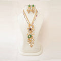 Kundan Multi-Gemstone Cascade Long Necklace Set