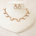 Rose Gold Polki Statement Necklace Set