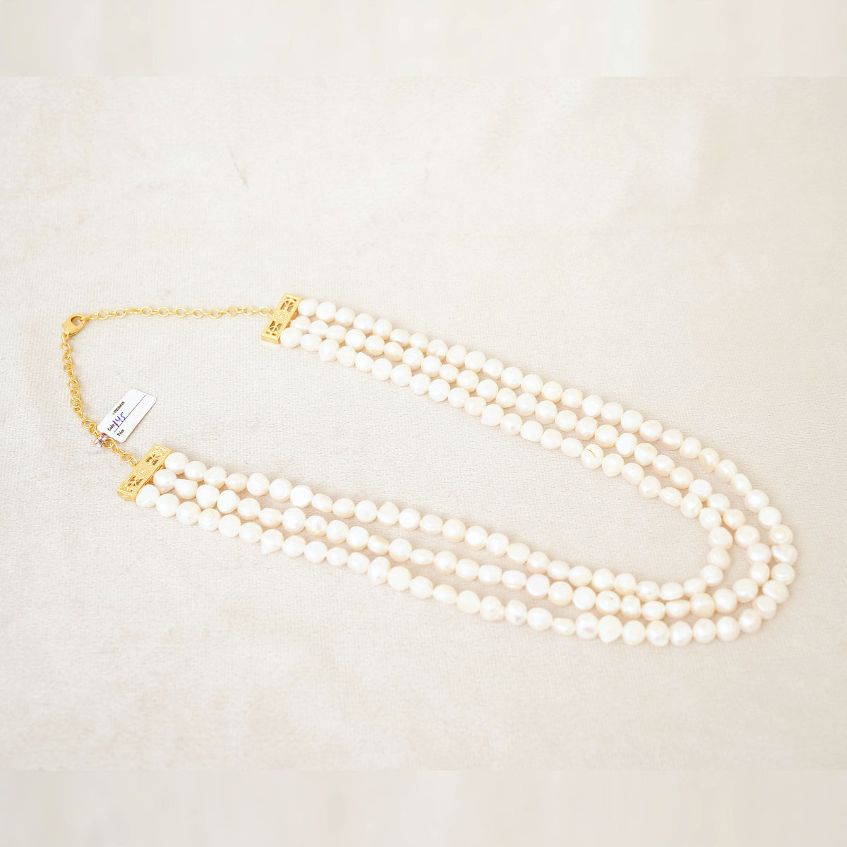 Freshwater Pearl Three-Strand Long Necklace