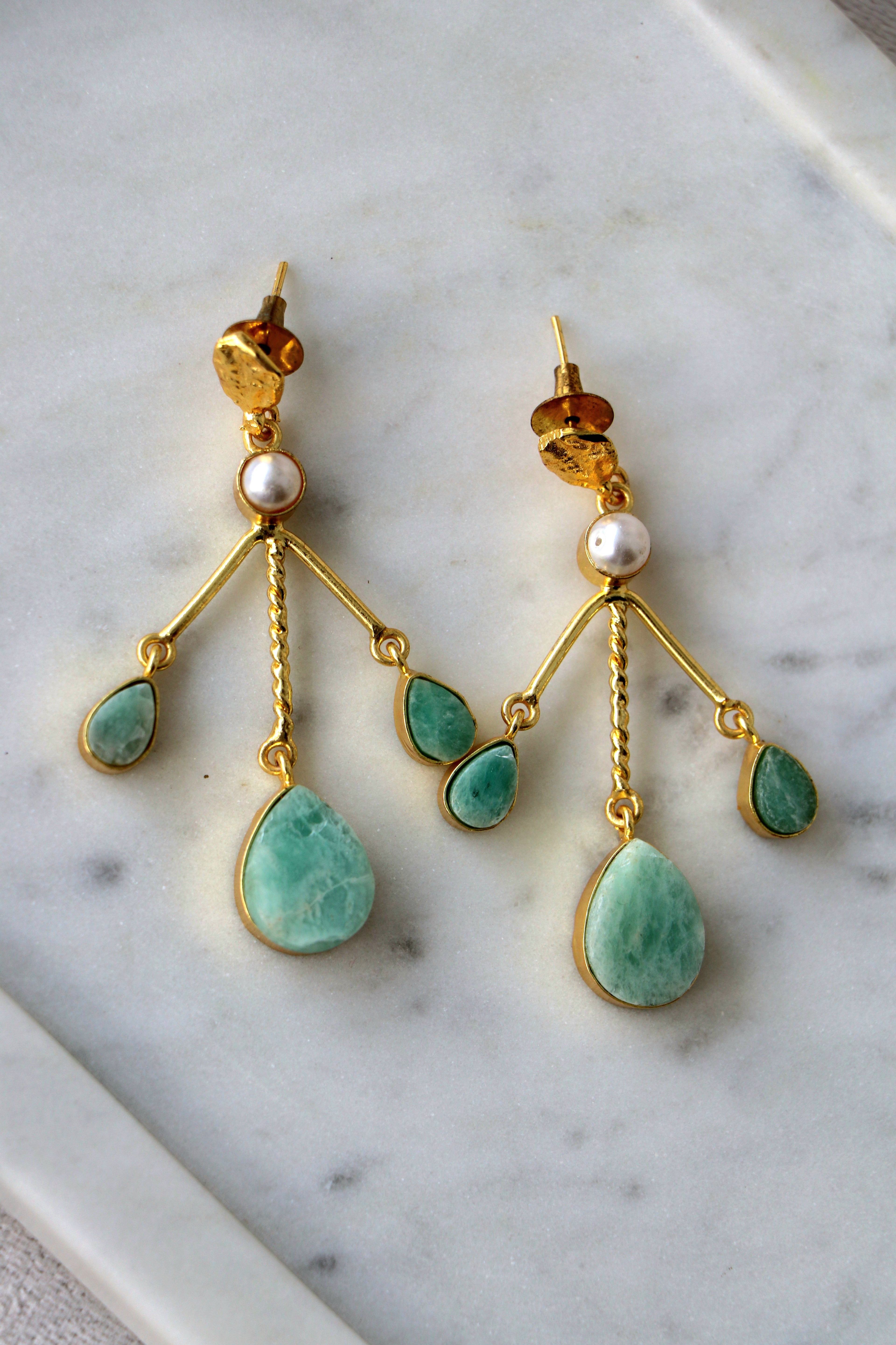 Gemstone Branch Earrings