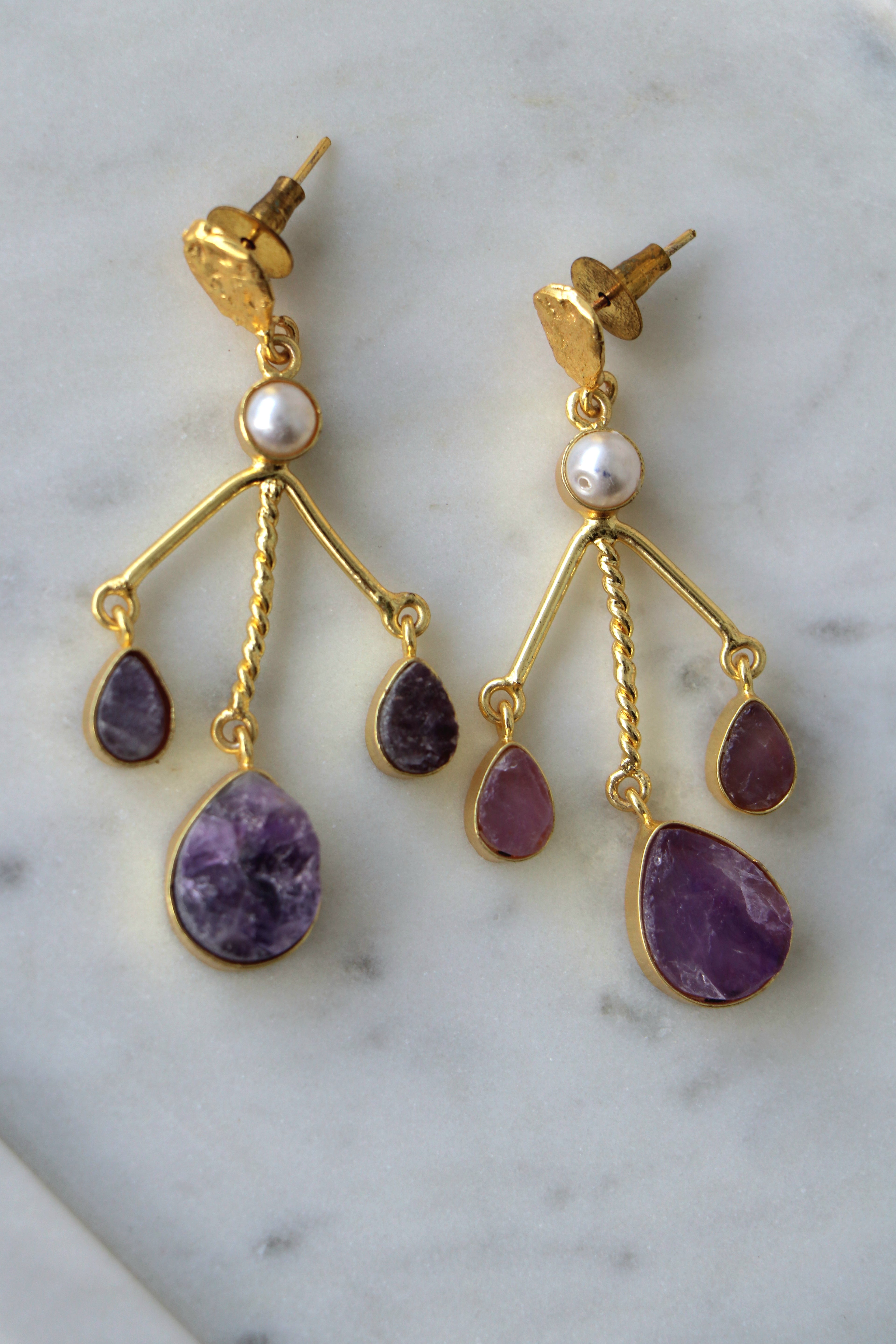 Gemstone Branch Earrings