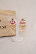 Antique Gold Multicolour Gemstone Chandbali