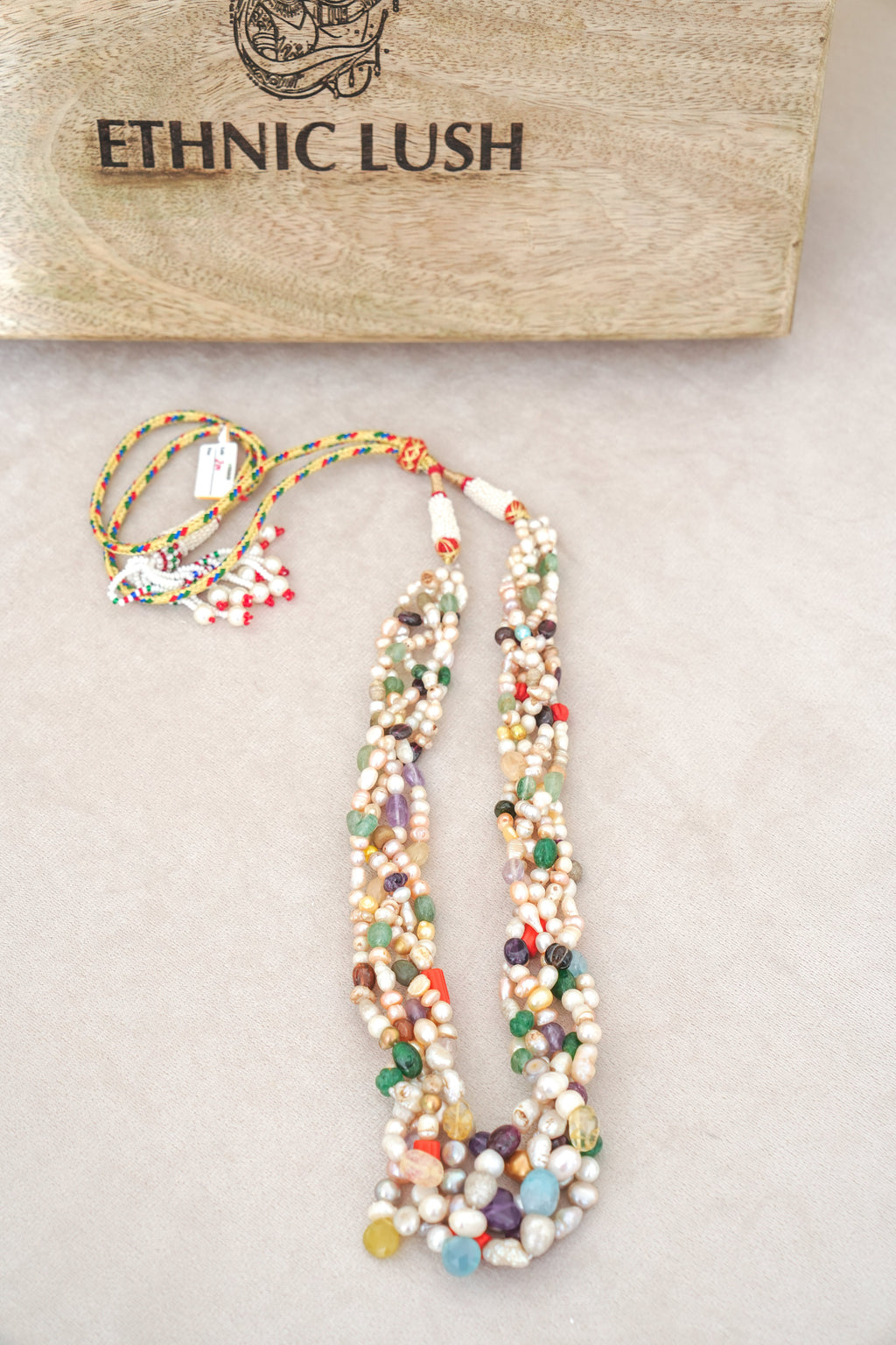 Earthly Mosaic Multi Strand Necklace