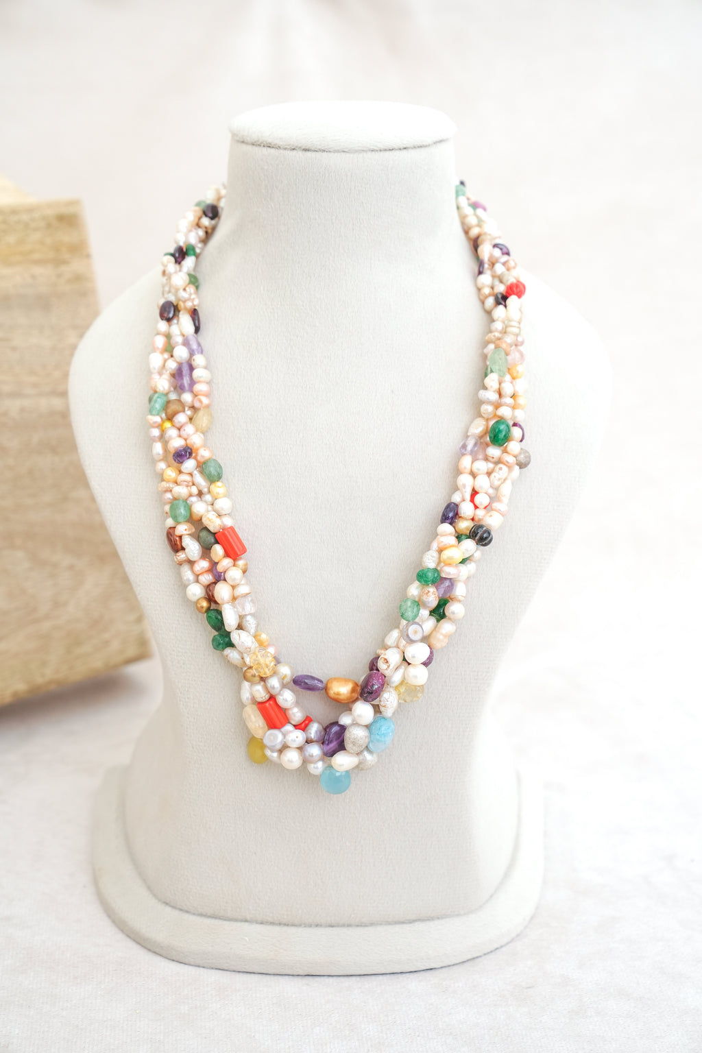 Earthly Mosaic Multi Strand Necklace