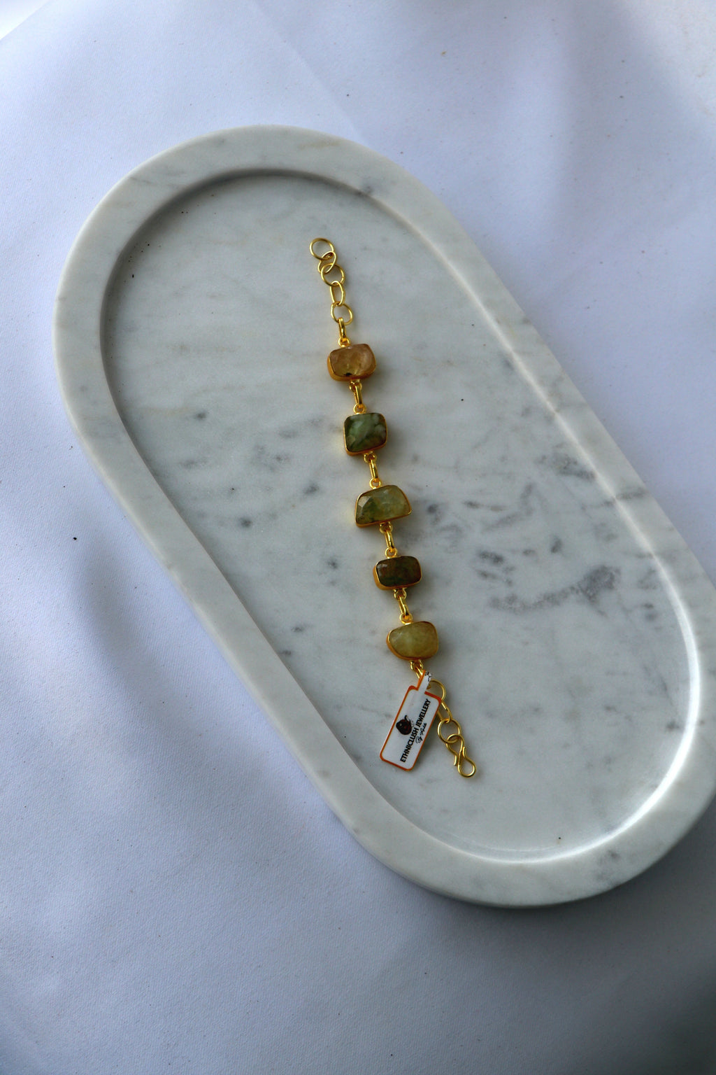 Multicolour Semi-Precious Stone Bracelet | Gold-Plated Natural Gemstone Bracelet | Handcrafted Statement Bracelet