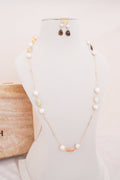 Contemporary Freshwater Pearl & Stone Statement Chain
