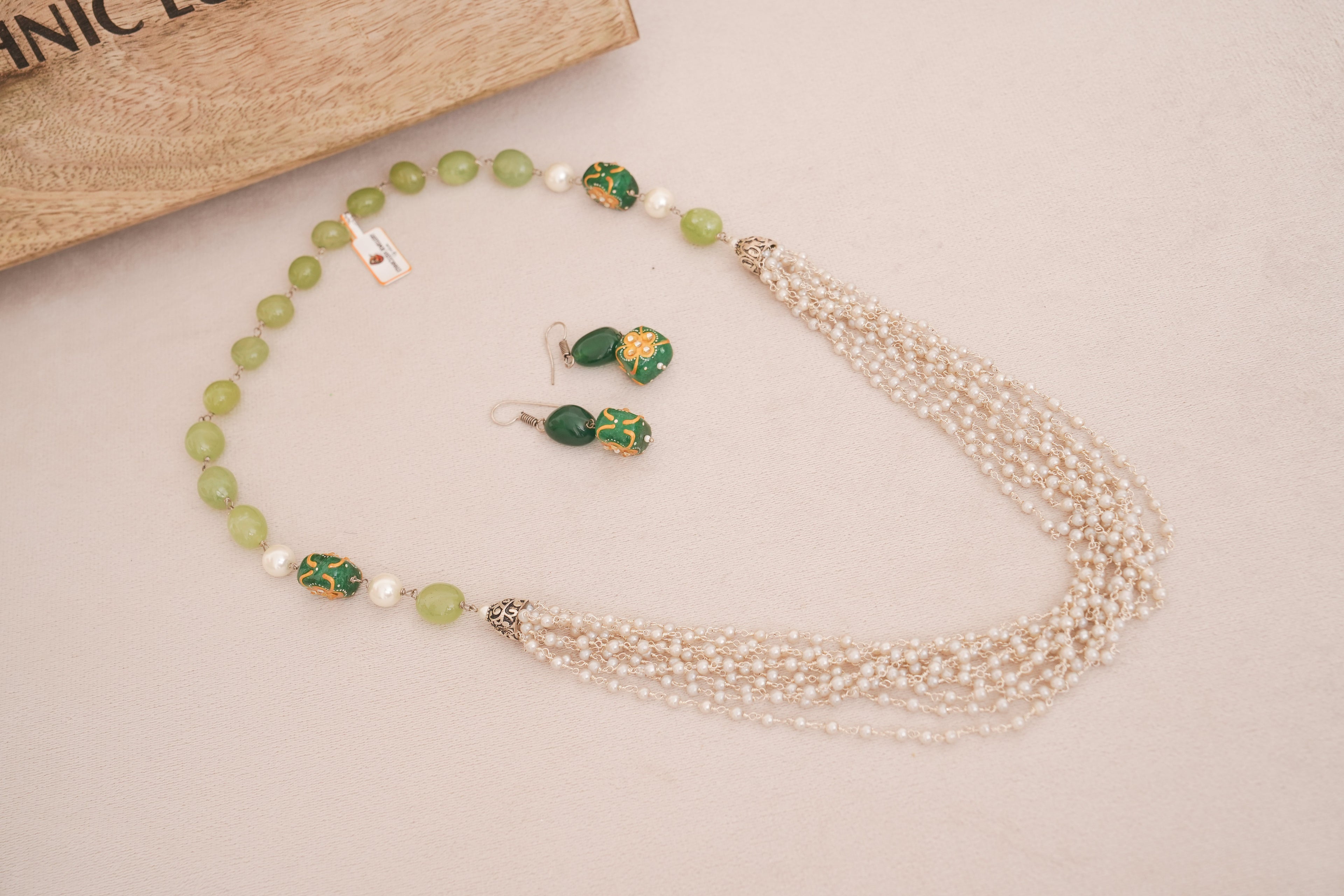 Beads Pearl Multi Strand Necklace Set