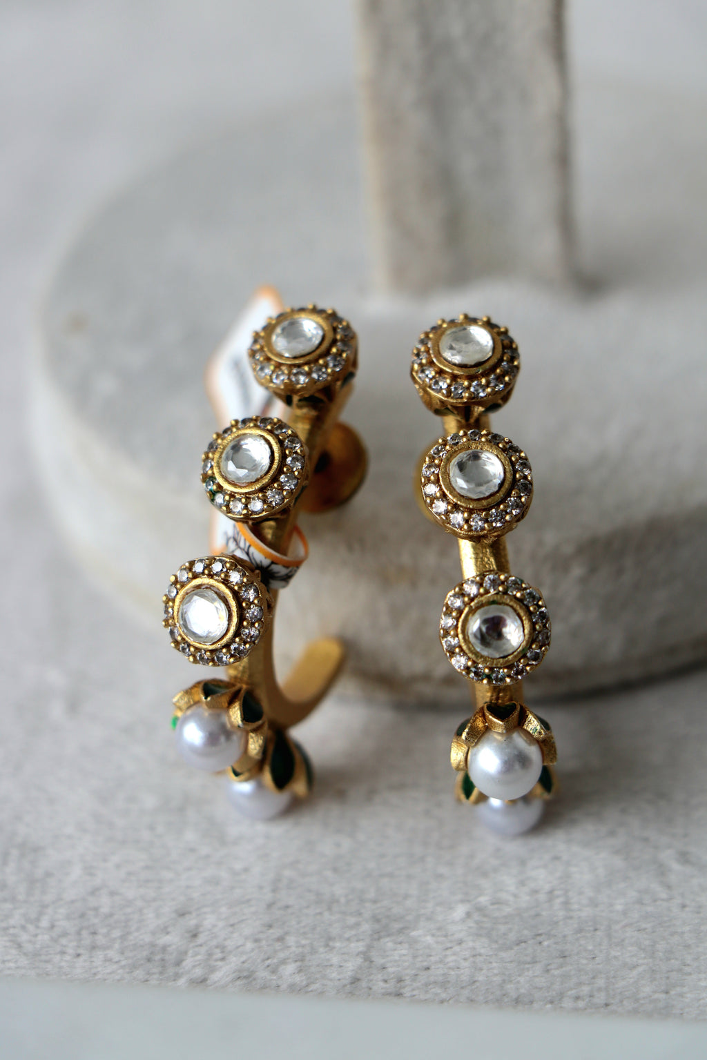 Bloom Enamel Huggie Earrings