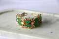 Emerald Cascade Cuff Bracelet