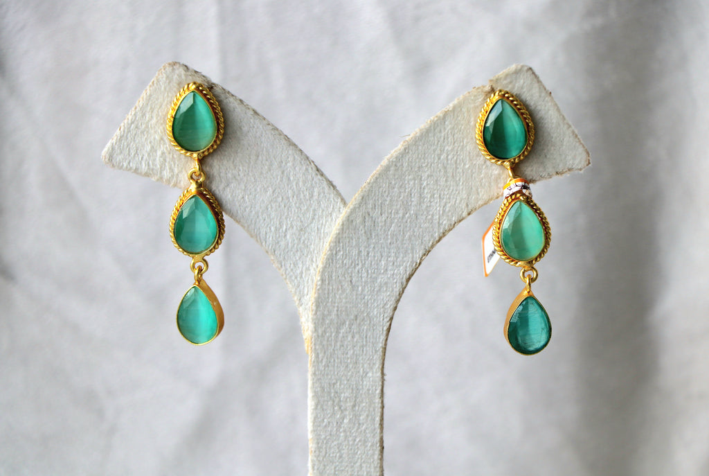 Emerald Cascade Earrings