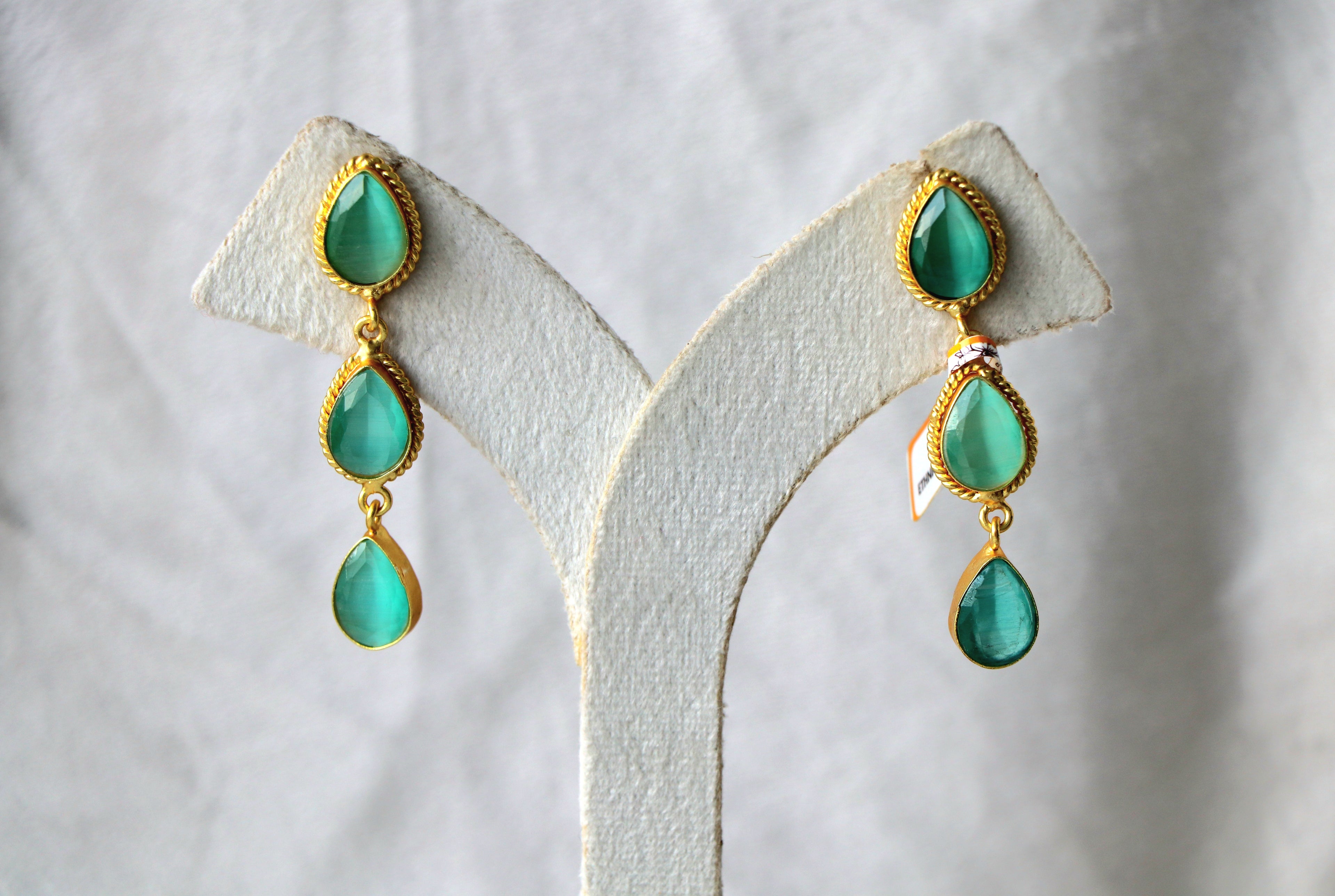 Emerald Cascade Earrings