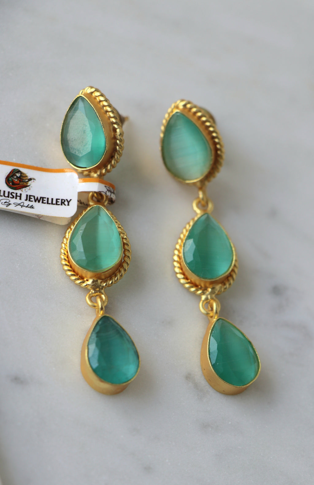 Emerald Cascade Earrings
