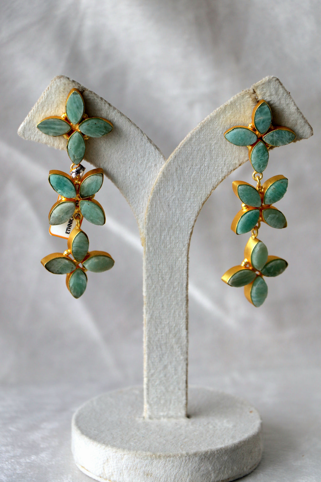 Emerald Cascade Floral Earrings