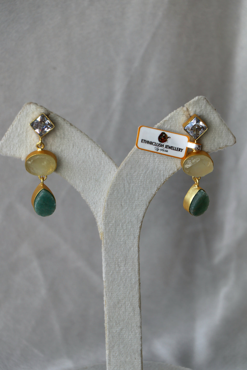 Flow Raw Gemstone Earrings