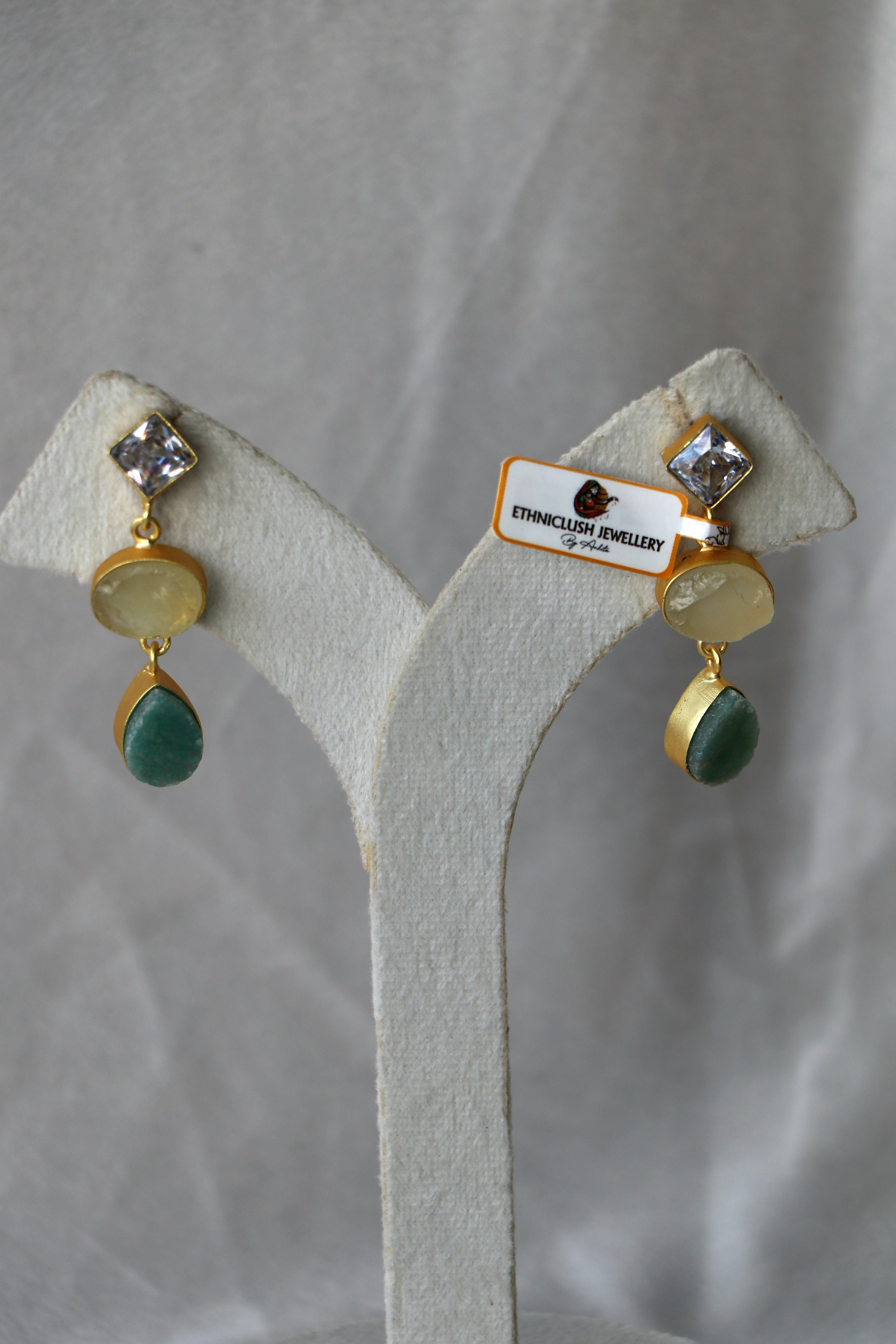 Flow Raw Gemstone Earrings