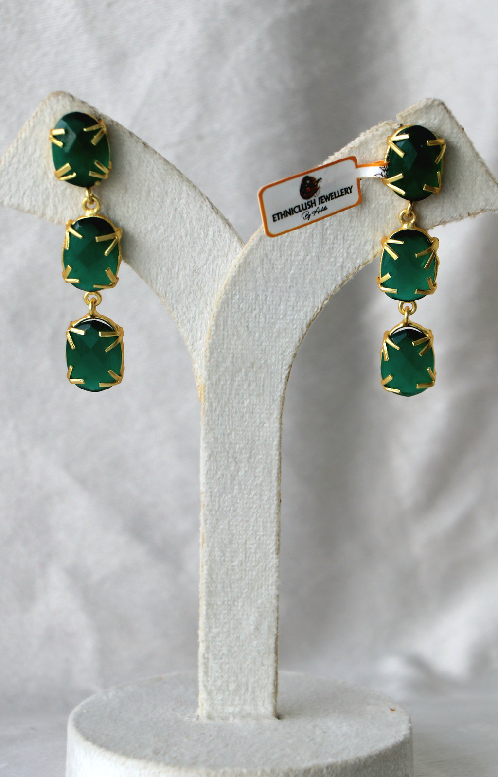 Emerald Cascade Statement Earrings 5821