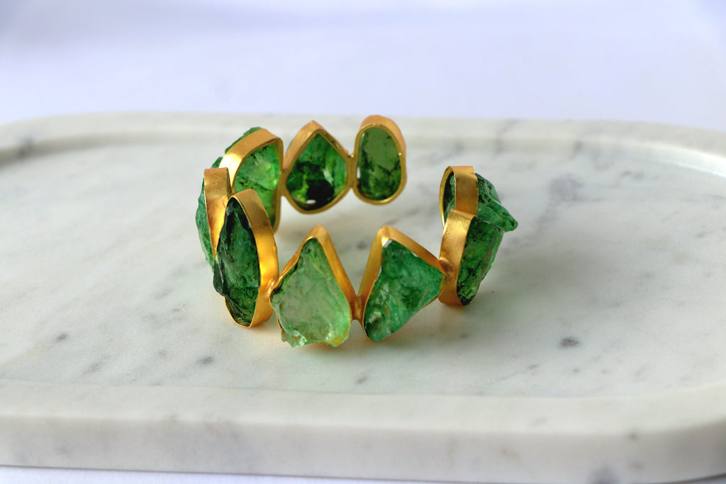 Azure Cascade Statement Bracelet
