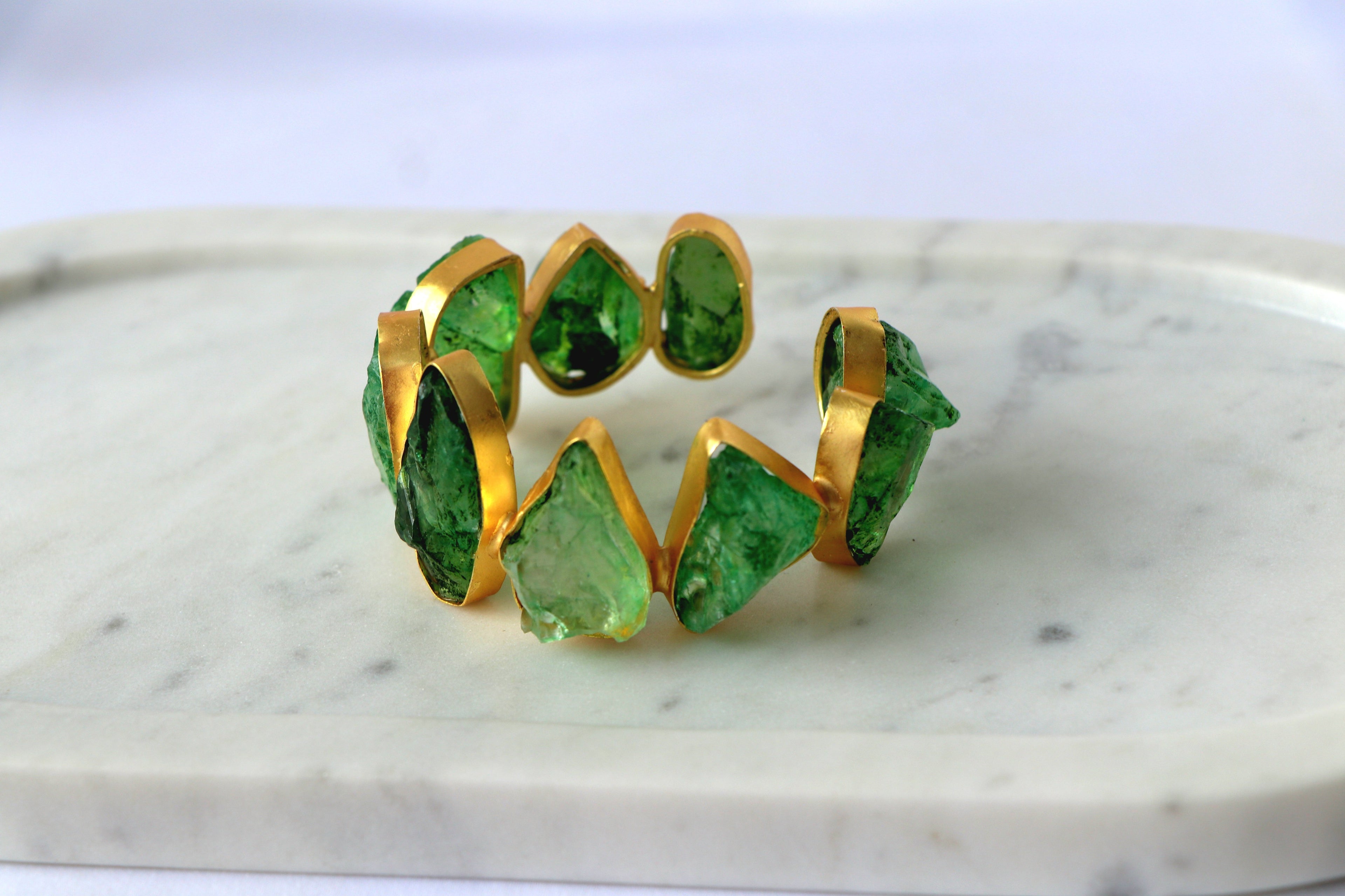 Azure Cascade Statement Bracelet