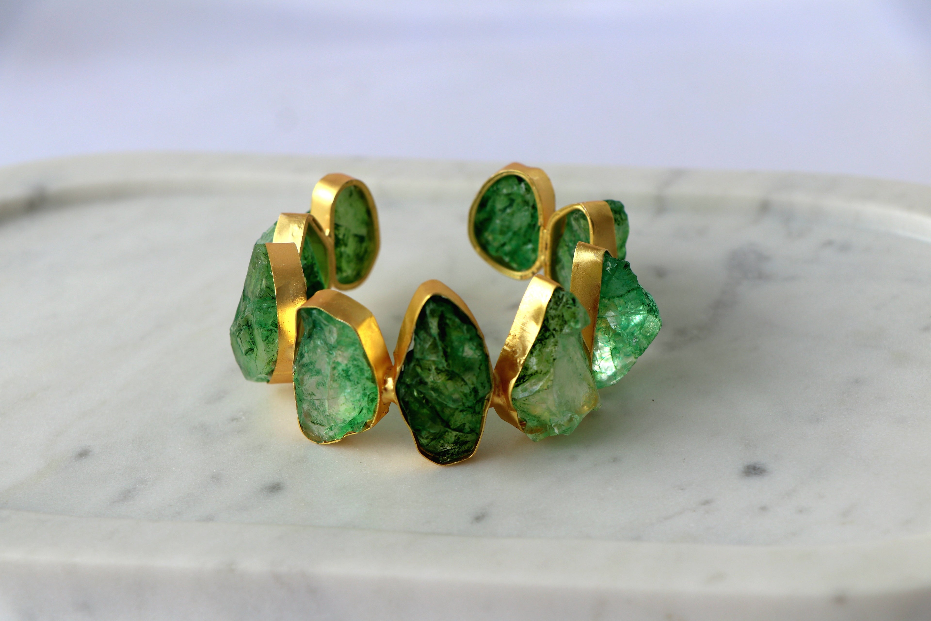 Azure Cascade Statement Bracelet