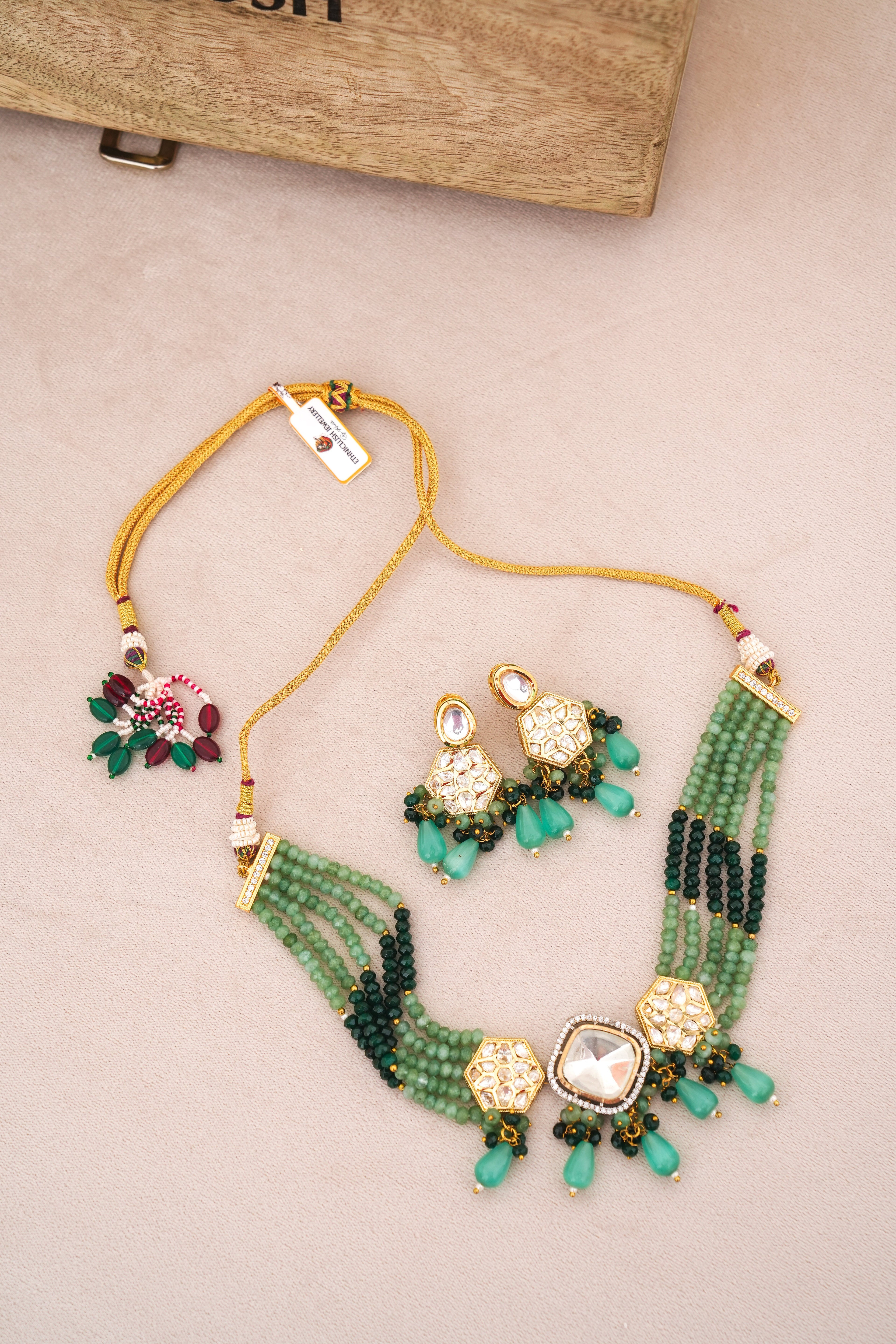 Emerald Cascade Statement Set