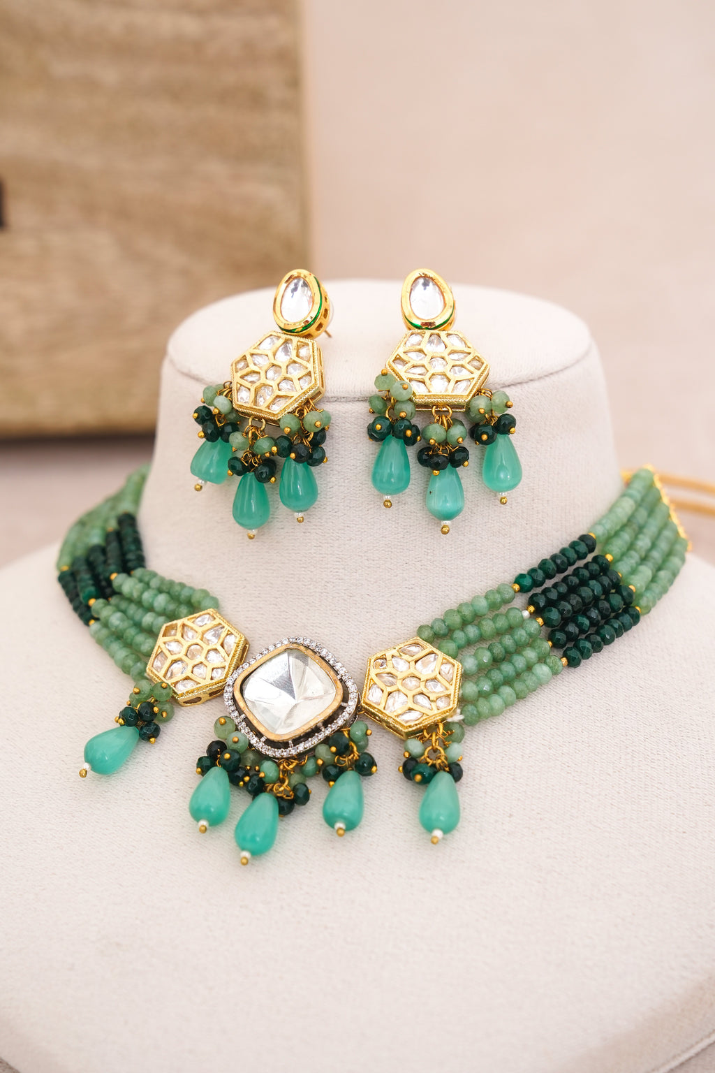 Emerald Cascade Statement Set