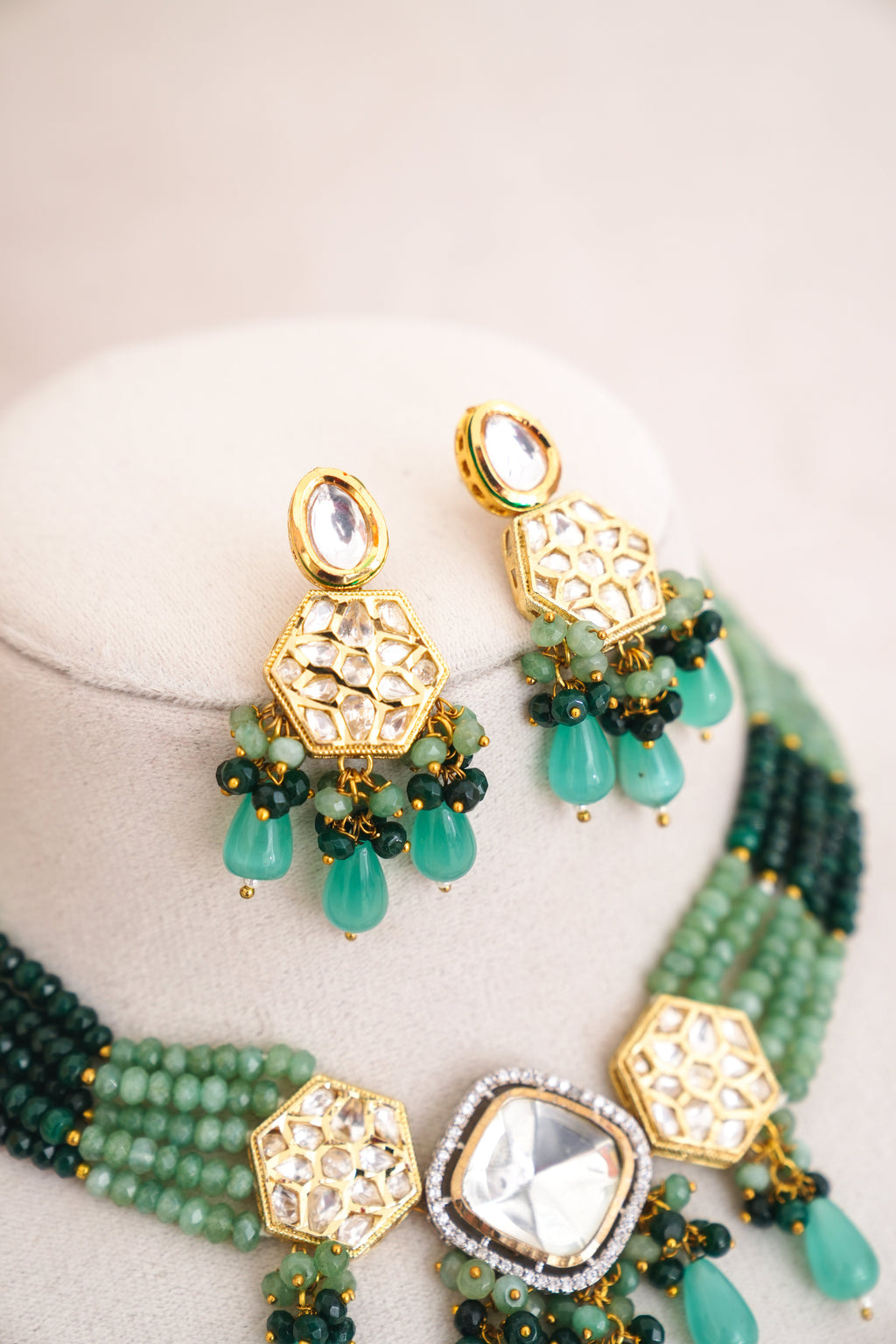 Emerald Cascade Statement Set
