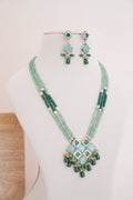 Designer Beaded Statement Necklace Set