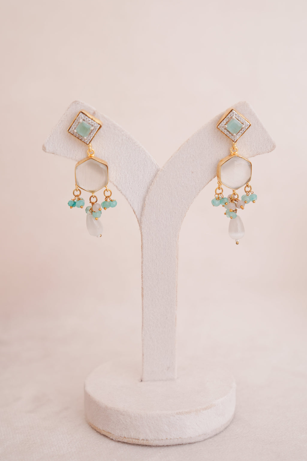 Smoky Quartz Multi Strand Choker & Earrings Set