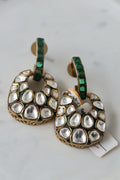 Emerald Peacock Statement Earrings