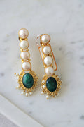 Pearl Cascade Stone Earrings