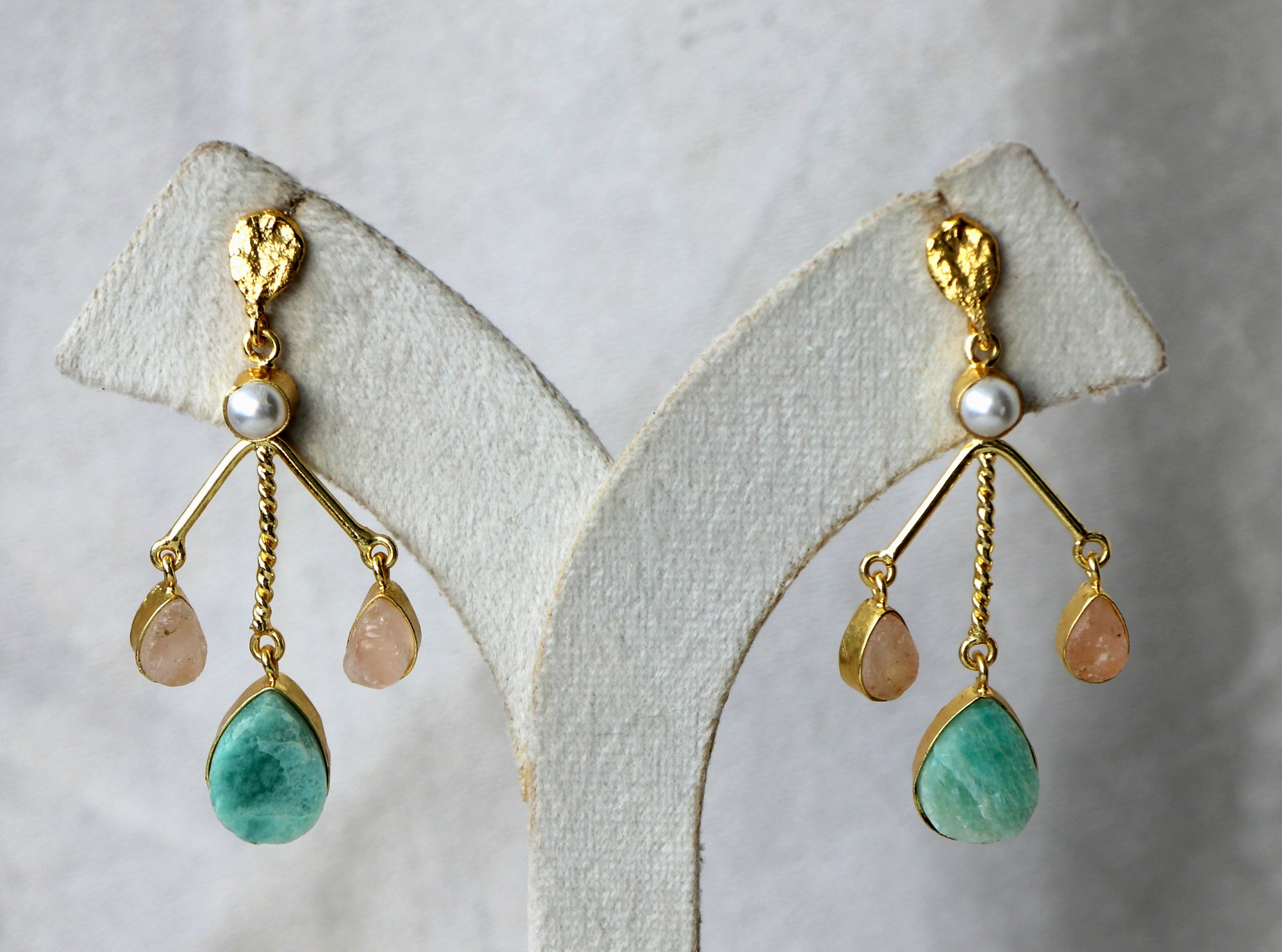 Emerald Pearl Cascade Earrings 9260