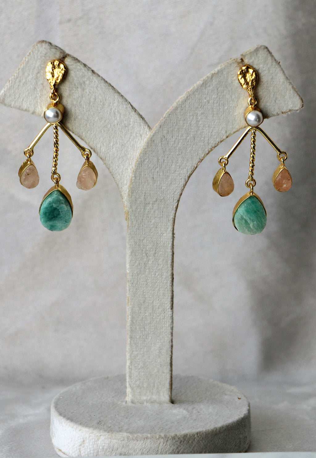 Emerald Pearl Cascade Earrings 9260