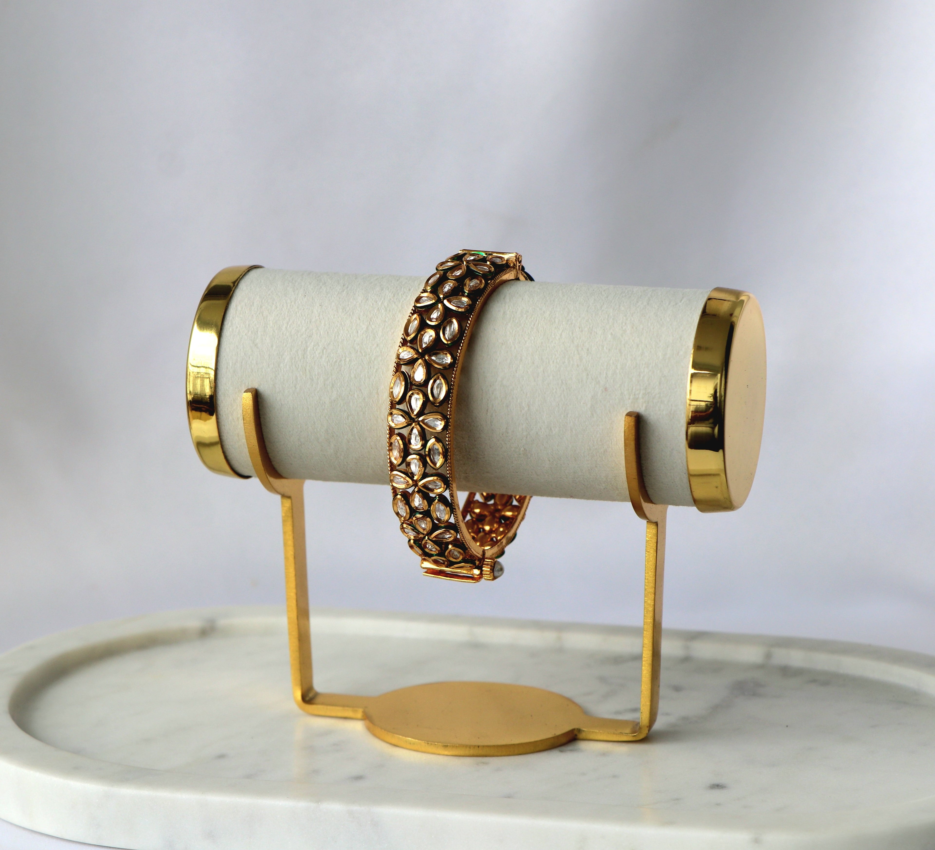 Floral Kundan Heritage Bangle