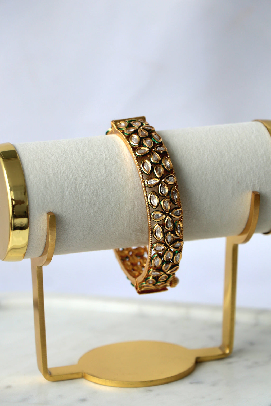 Floral Kundan Heritage Bangle