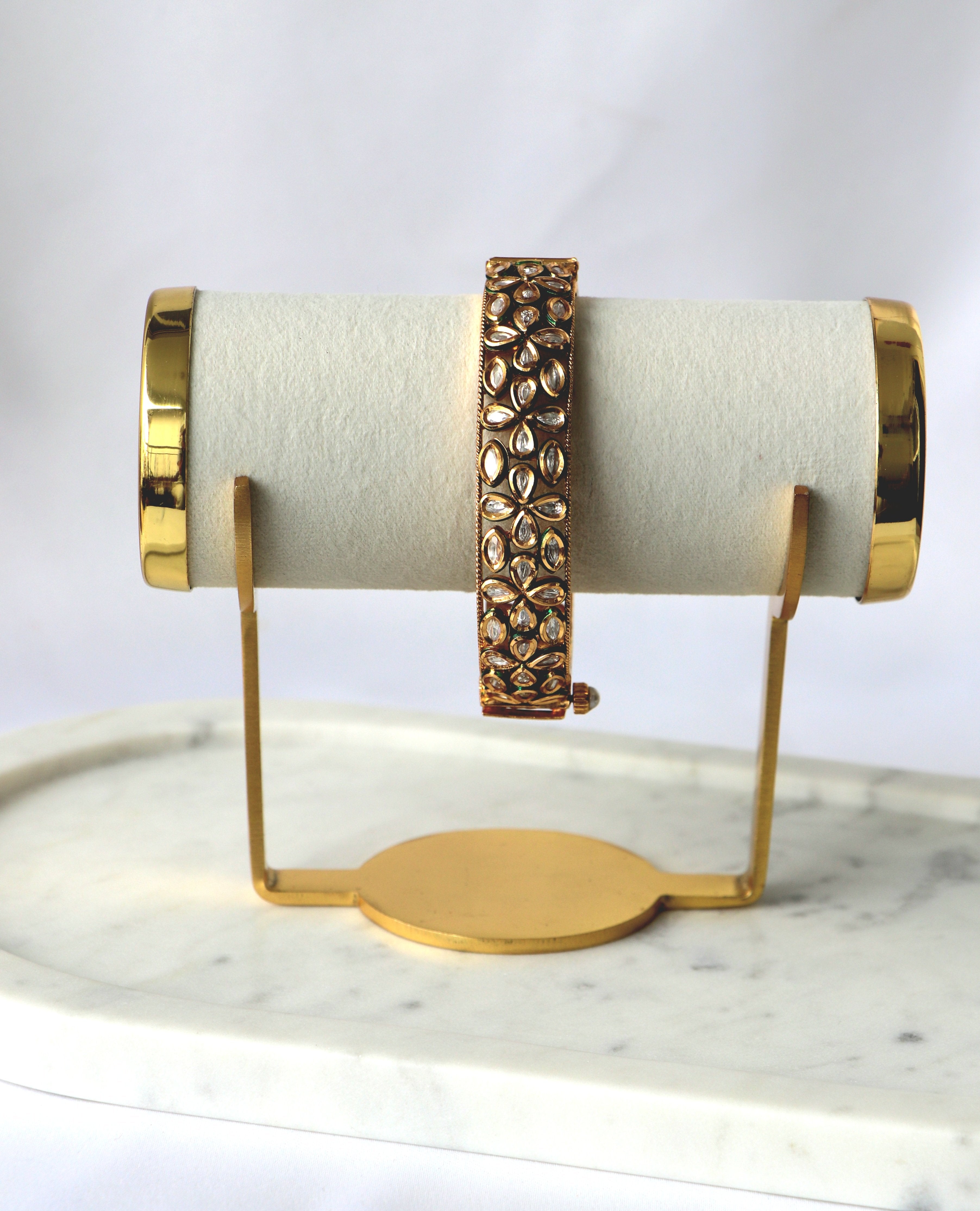 Floral Kundan Heritage Bangle