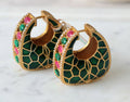 Emerald Radiance Hoop Earrings