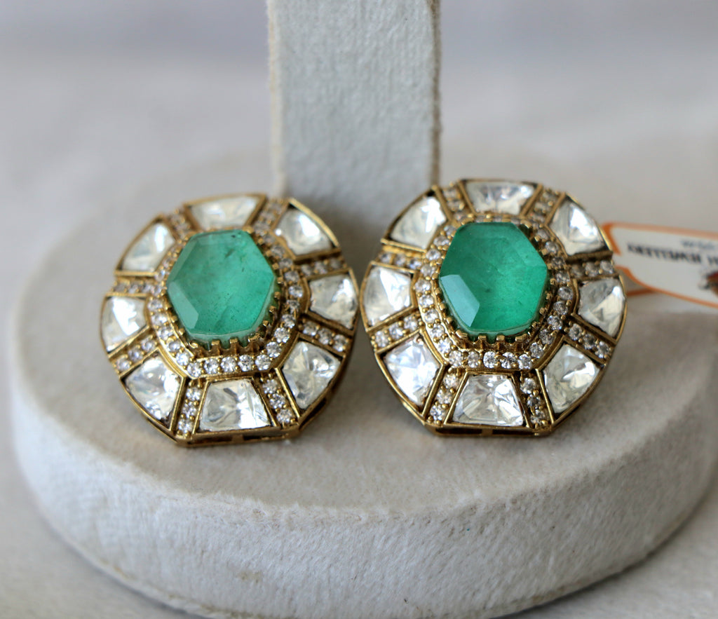 Emerald Radiance Statement Earrings