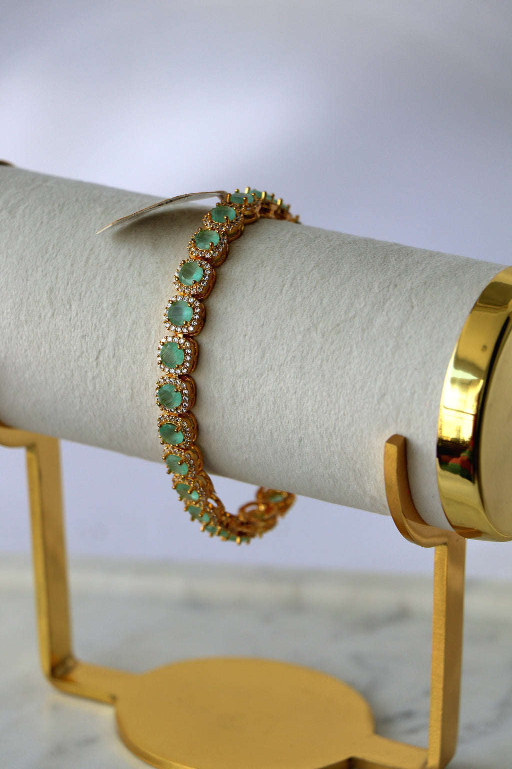 Mint Crystal Tennis Bracelet