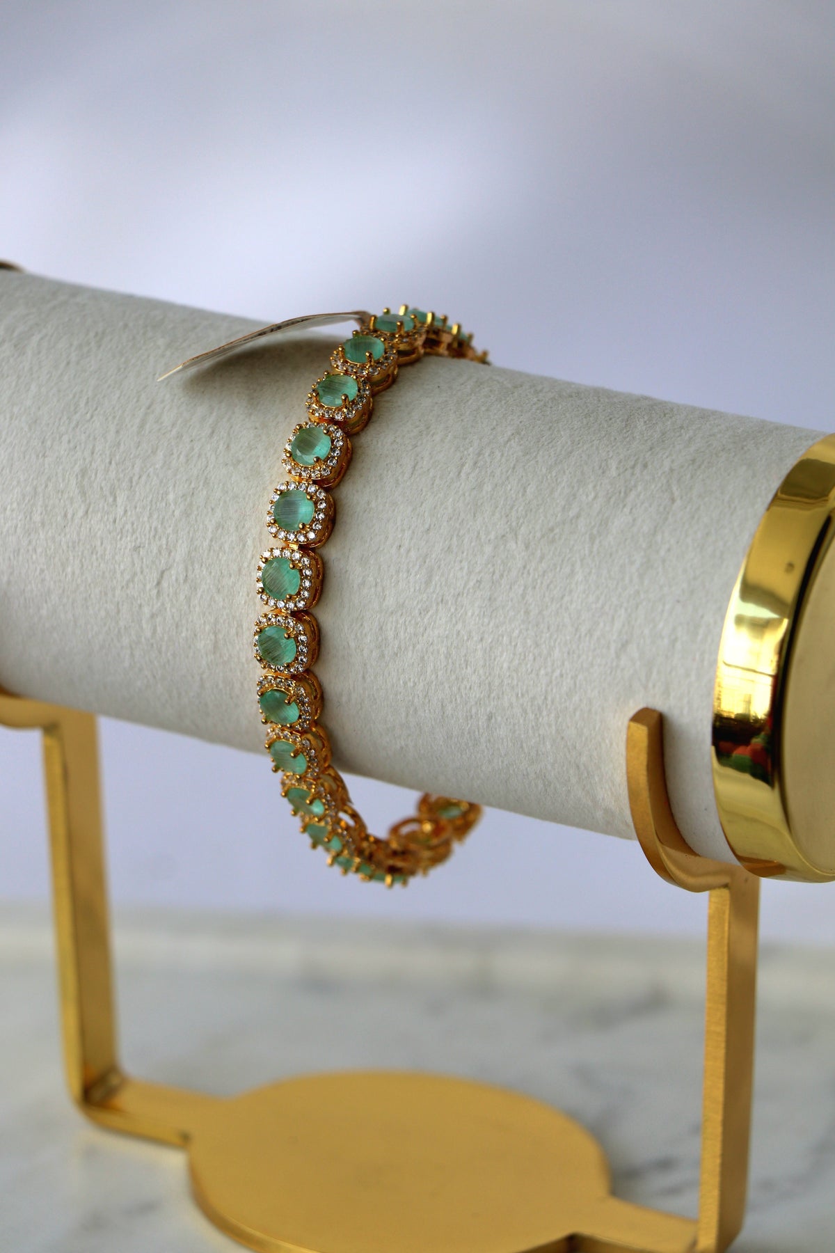 Mint Crystal Tennis Bracelet