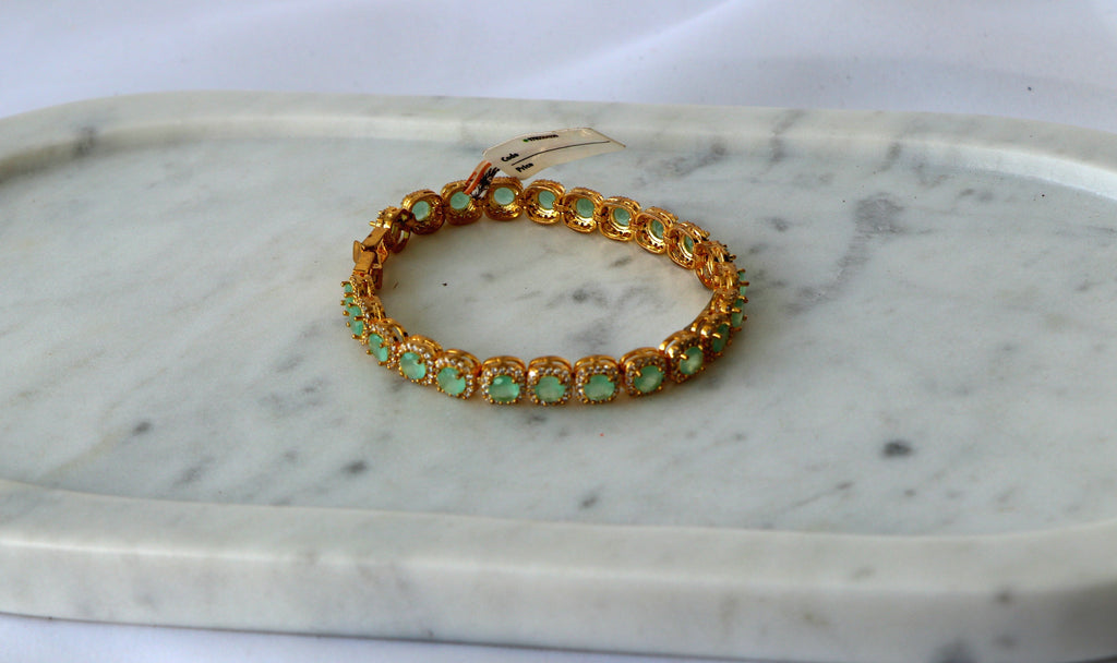 Mint Crystal Tennis Bracelet