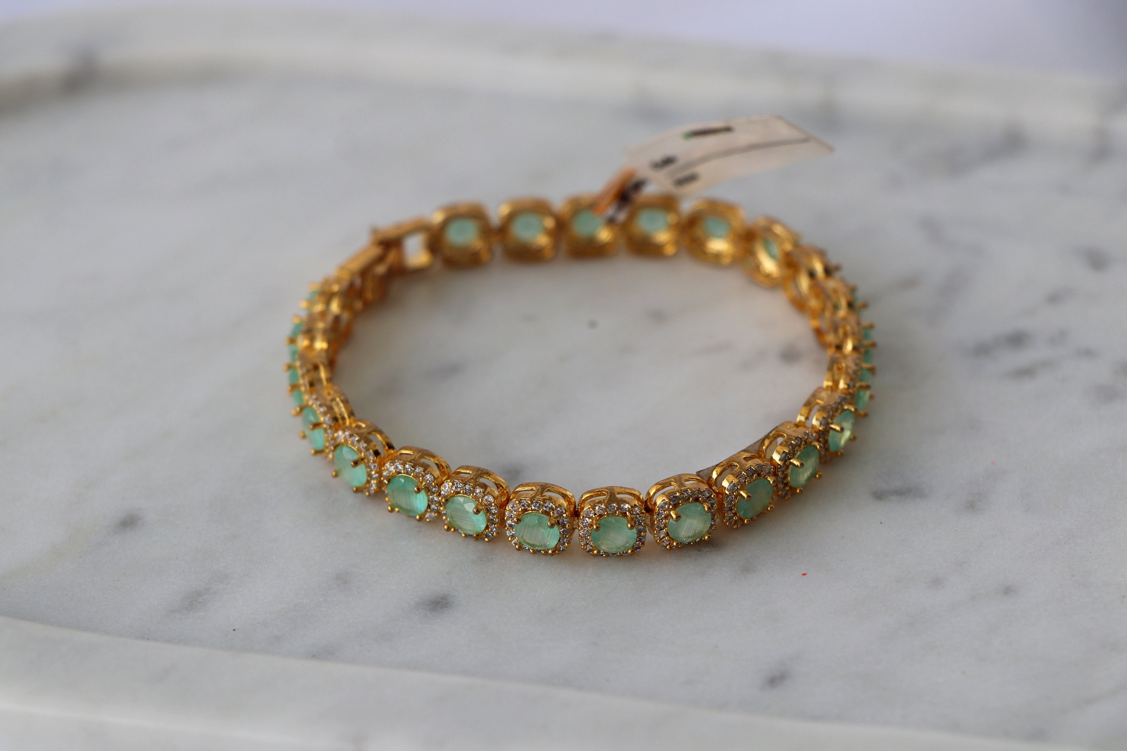 Mint Crystal Tennis Bracelet
